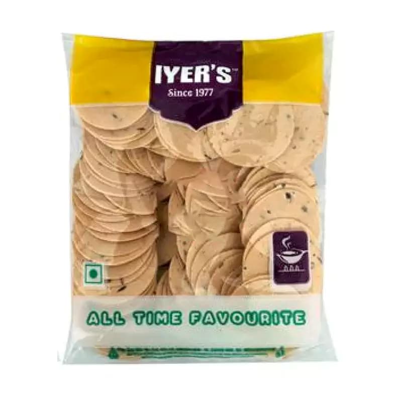 120 G Pouch Iyers Papad Masala Round Chips ShopIndianProductsa