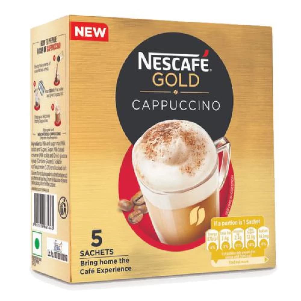 125 G 5 Sachets X 25 G Each Nescafe Gold Cappuccino Instant Coffee Premix Rich In Aroma Flavour ShopIndianProductsa