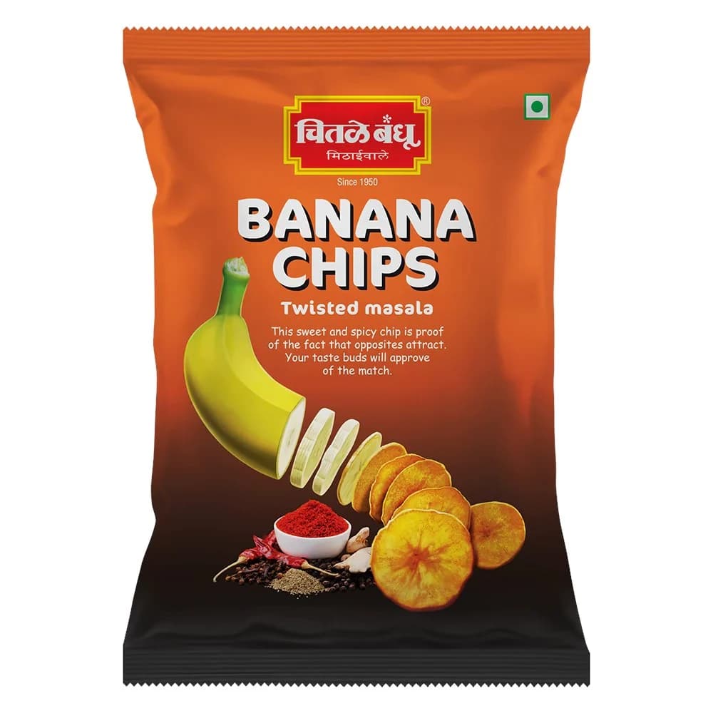 Chitale Bandhu Banana Chips Twisted Masala — 125 g