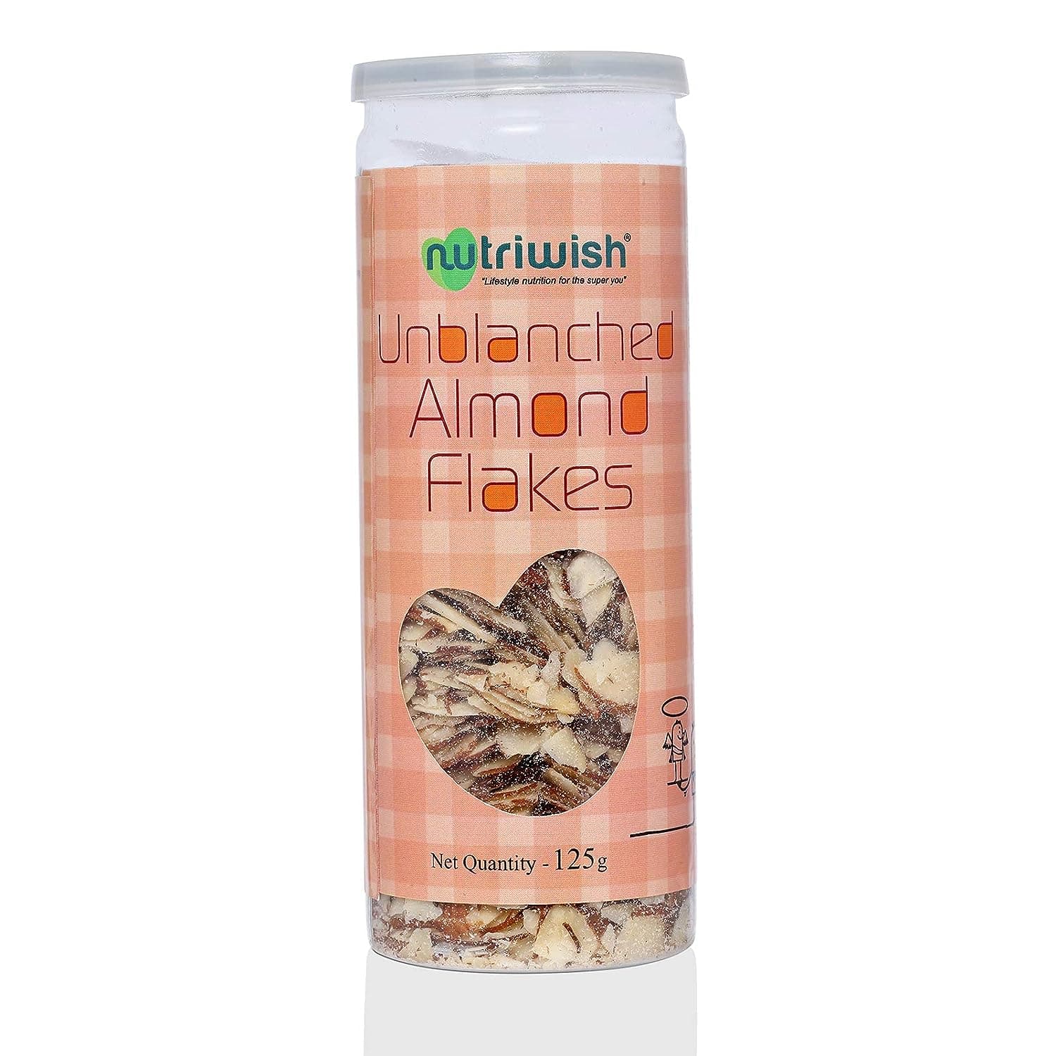 125 G Nutriwish Unblanched Almond Flakes ShopIndianProductsa