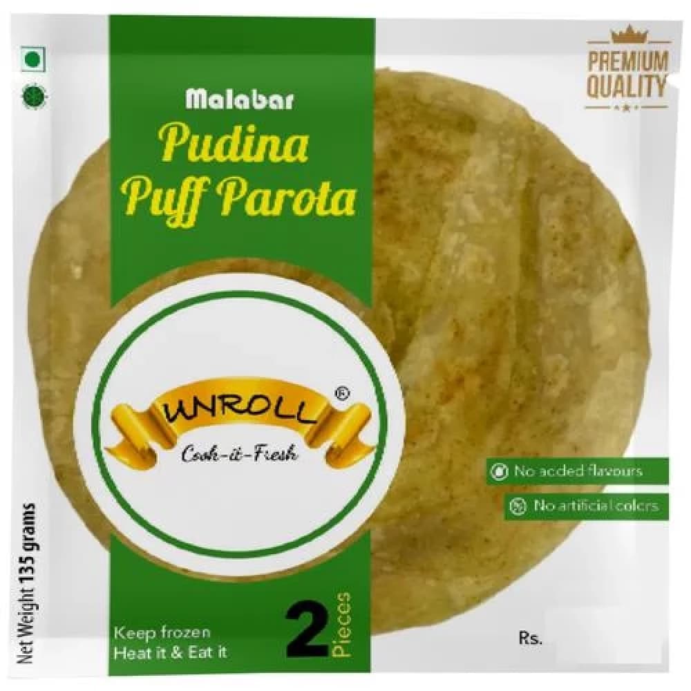 135 G 2 Pcs Unroll Pudina Puff Parota Cook It Fresh ShopIndianProductsa