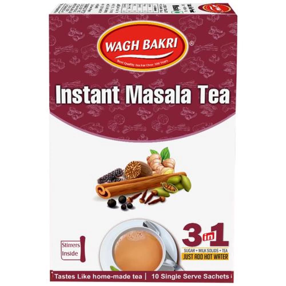 140 G Carton Wagh Bakri Instant Masala Tea ShopIndianProductsa