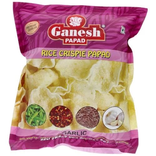 150 G Ganesh Papad Garlic Papad Rice Crispy ShopIndianProductsa