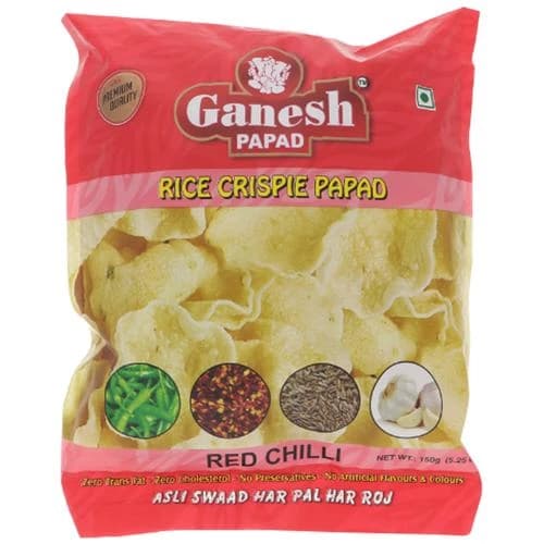 150 G Ganesh Papad Papad Red Chilly ShopIndianProductsa