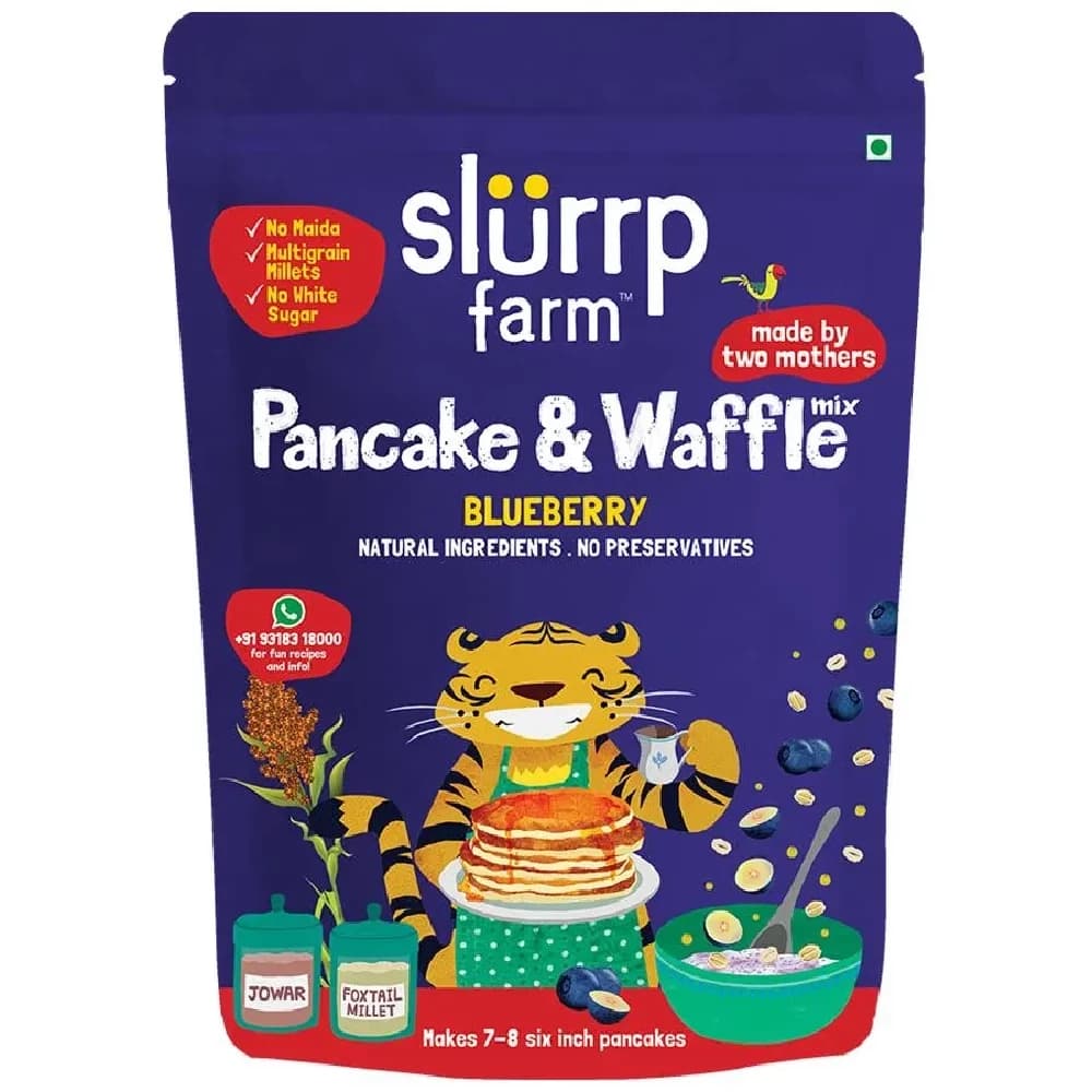 150 G Pouch Slurrp Farm Millet Pancake Waffle Mix Blueberry Supergrains ShopIndianProductsa