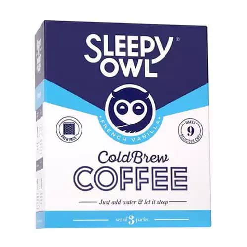 150 G Sleepy Owl French Vanilla Cold Brew Packs ShopIndianProductsa