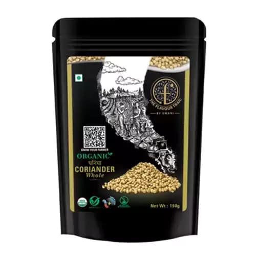 150 G The Flavour Trail By Swani Coriander Whole Organic Dhaniya ShopIndianProductsa