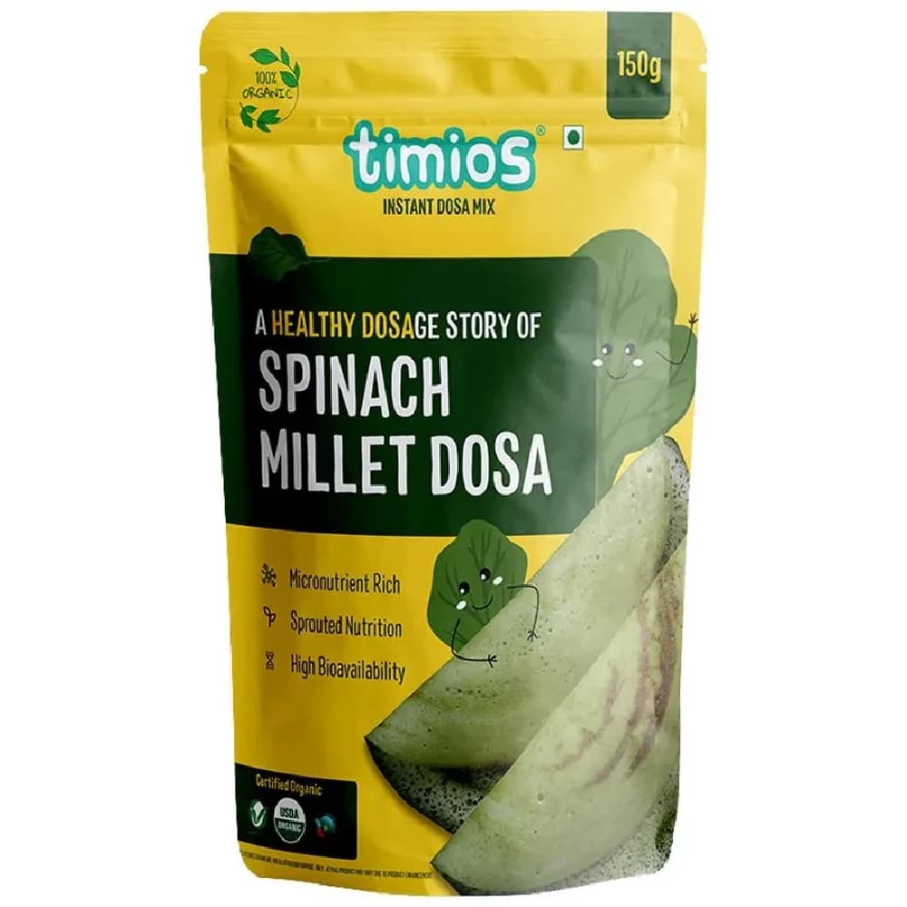 150 G Timios Organic Spinach Millet Dosa Mix ShopIndianProductsa