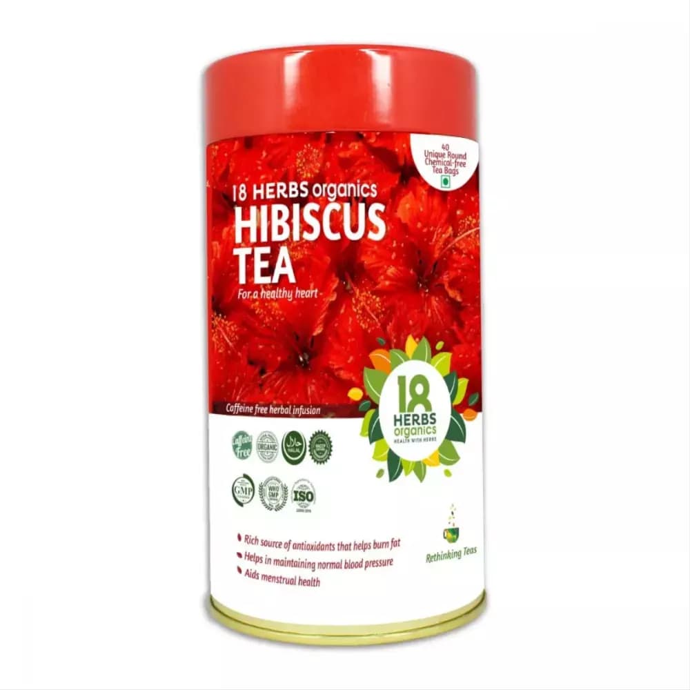 18herbs organics Hibiscus Tea Bags 40 Sachet Main Image