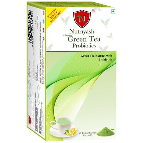 2 G 20 Sachets X 2 G Each Nutriyash Green Tea With Probiotics Healthy ShopIndianProductsa