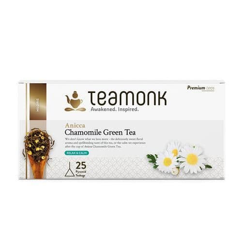 2 G 25 Bags X 2 G Each Teamonk Nilgiris Green Tea Anicca Chamomile ShopIndianProductsa