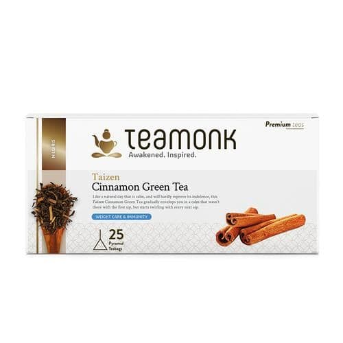2 G 50 Bags X 2 G Each Teamonk Nilgiri Green Tea Taizen Cinnamon ShopIndianProductsa