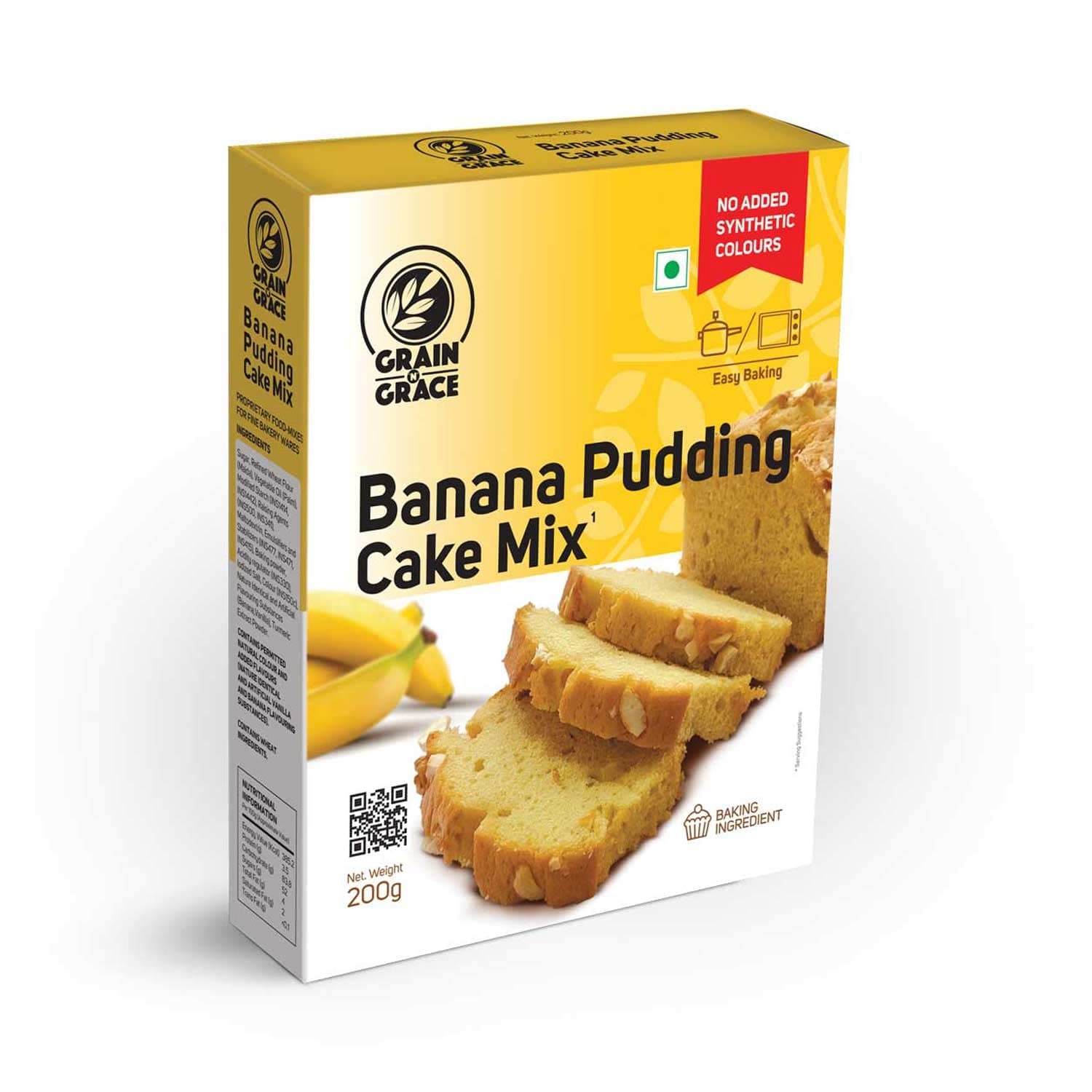 200 G Box Grain N Grace Banana Pudding Cake Mix Instant Dessert ShopIndianProductsa