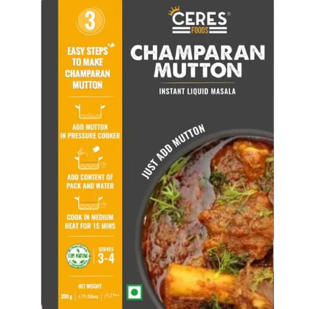 200 G Ceres Foods Champaran Ahuna Handi Mutton Instant Liquid Masala Ready To Cook Cooking Paste ShopIndianProductsa