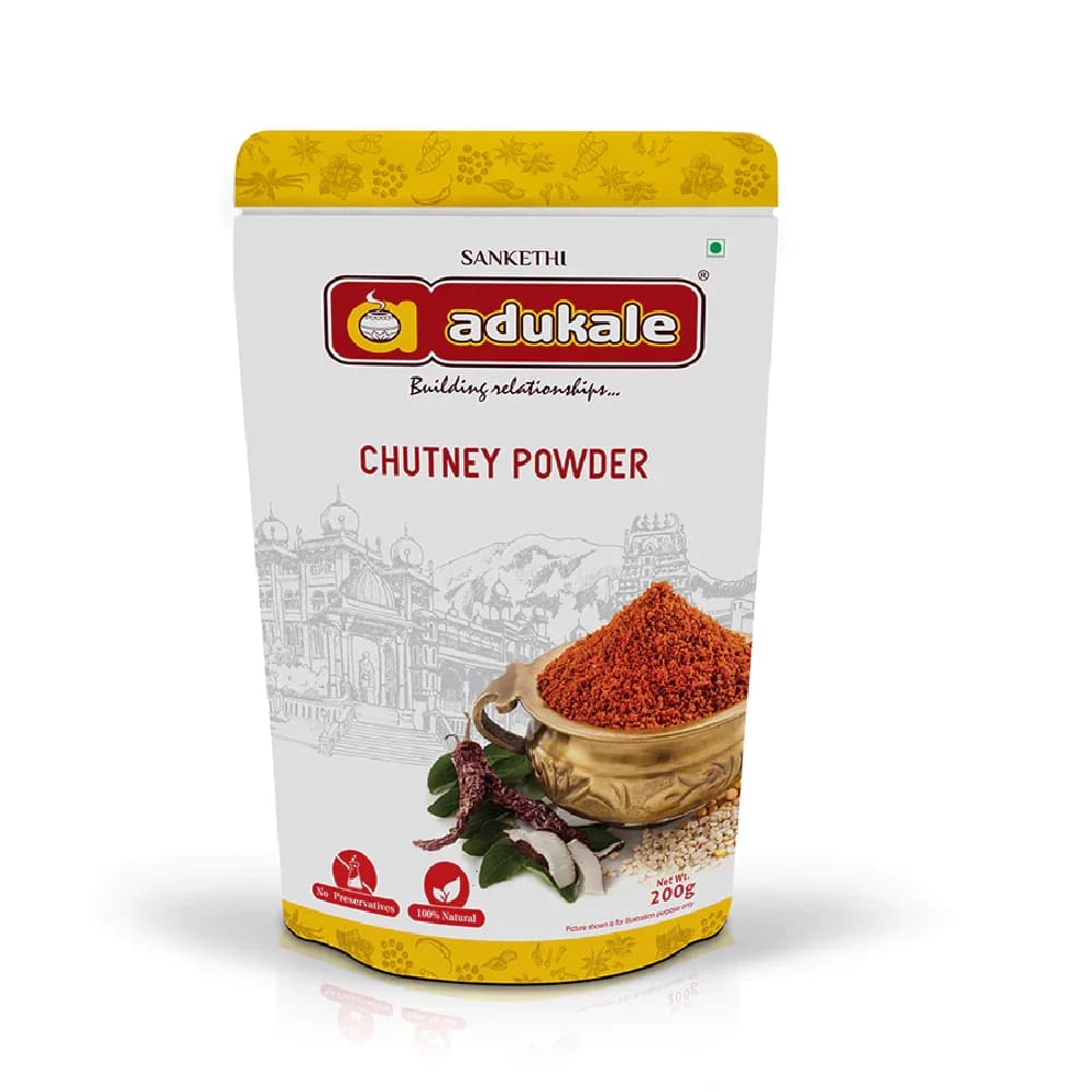 200 G Chutney Powder Use With Dosa Idli Upma Or Curd Rice Adukale ShopIndianProductsa