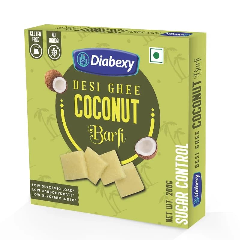 Diabexy Desi Ghee Sugar Free Coconut Barfi — 200 g