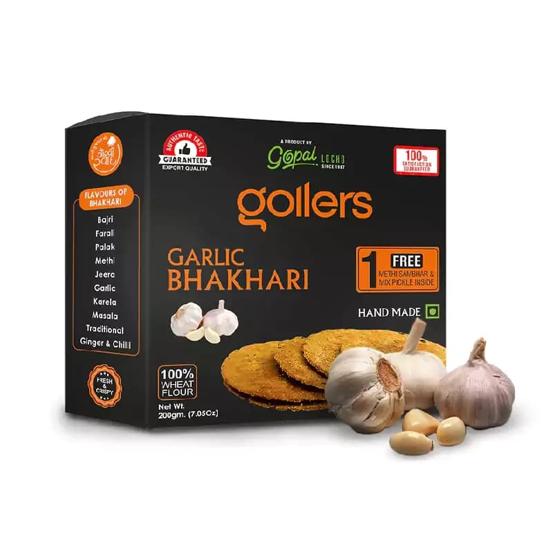 Gollers Garlic Bhakhari — 200 g