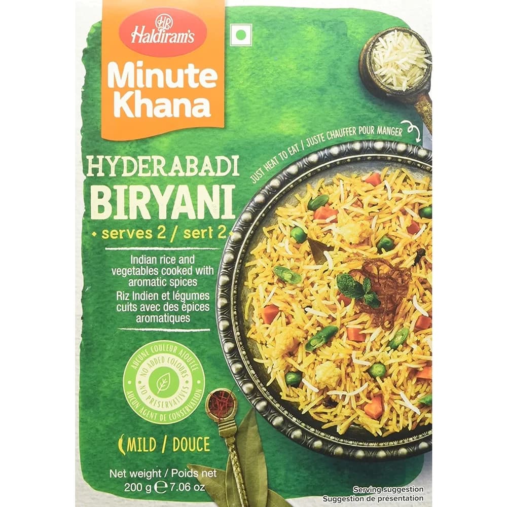 200 G Haldirams Ready To Eat Hyderabadi Biryani ShopIndianProductsa