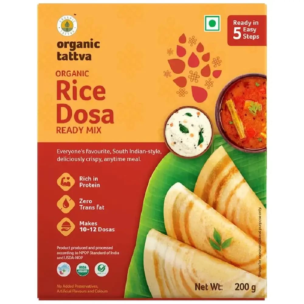 200 G Organic Tattva Organic Rice Dosa Ready Mix ShopIndianProductsa
