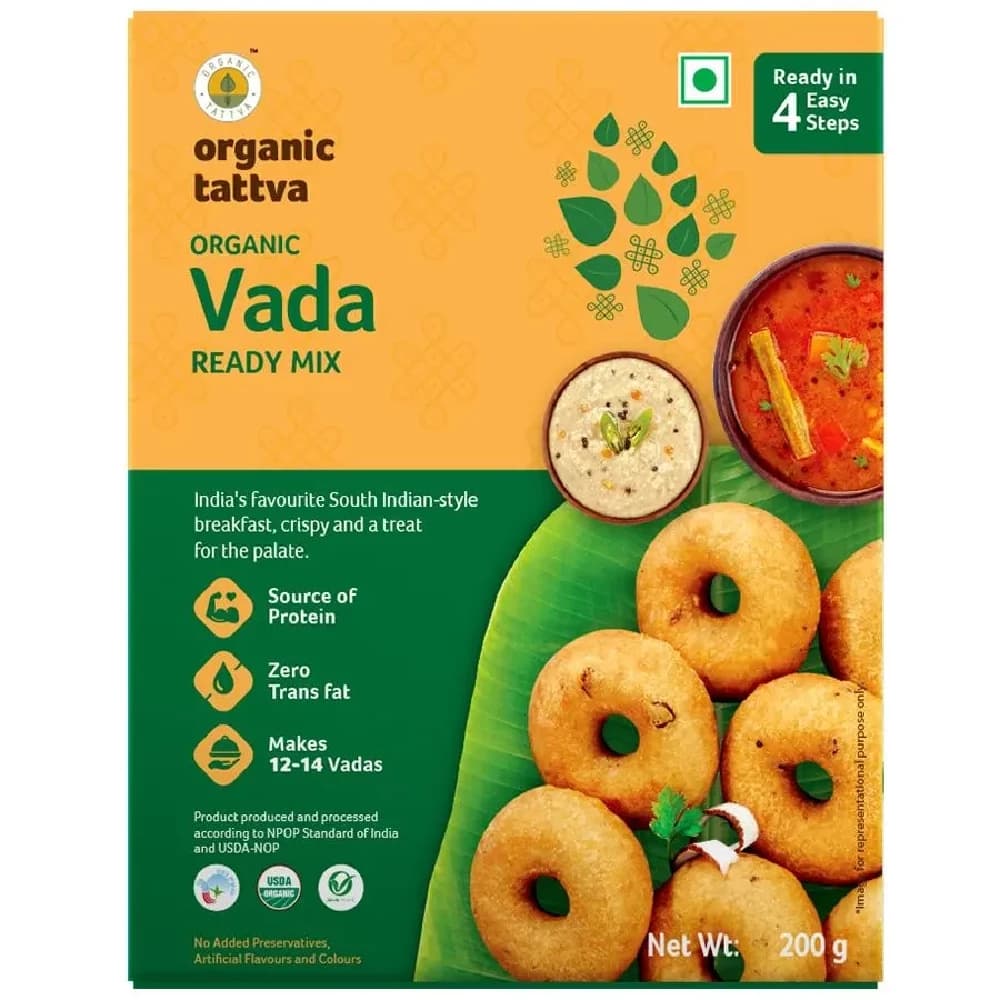 200 G Organic Tattva Organic Vada Ready Mix ShopIndianProductsa