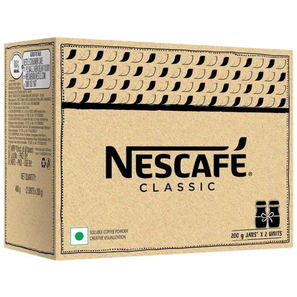 200 G Pack Of 2 Nescafe Classic Classic Instant Coffee Powder 100Percent Pure Soluble ShopIndianProductsa