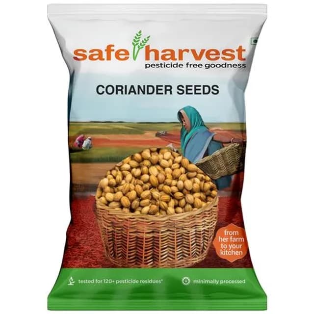 200 G Safe Harvest Coriander Seeds Kottambari Beeja ShopIndianProductsa
