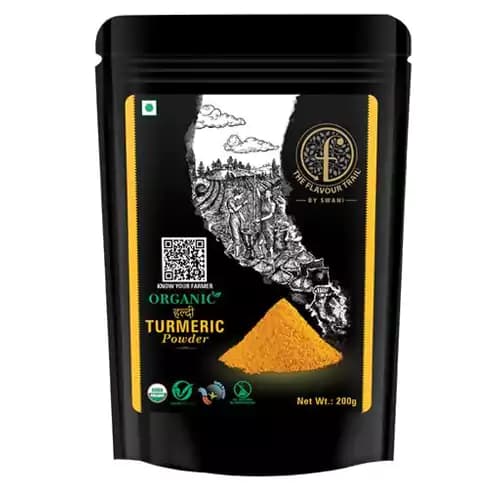 200 G The Flavour Trail By Swani Turmeric Powder Organic Haldi ShopIndianProductsa