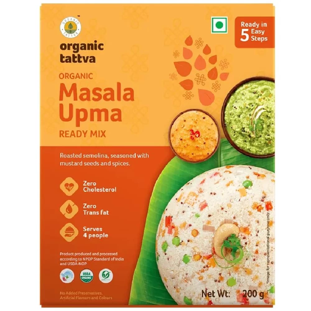 200G Organic Tattva Organic Masala Upma Ready Mix ShopIndianProductsa