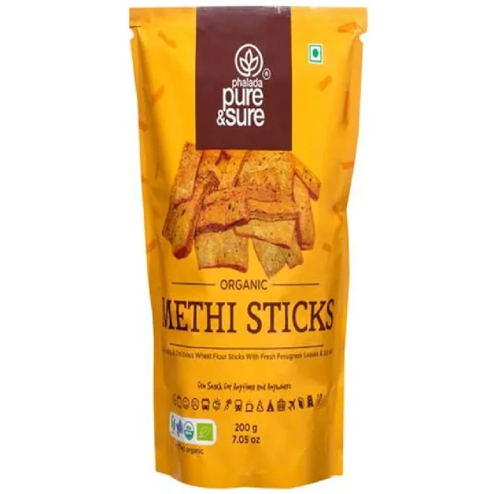 Phalada Pure & Sure Organic Methi Sticks — 200 g