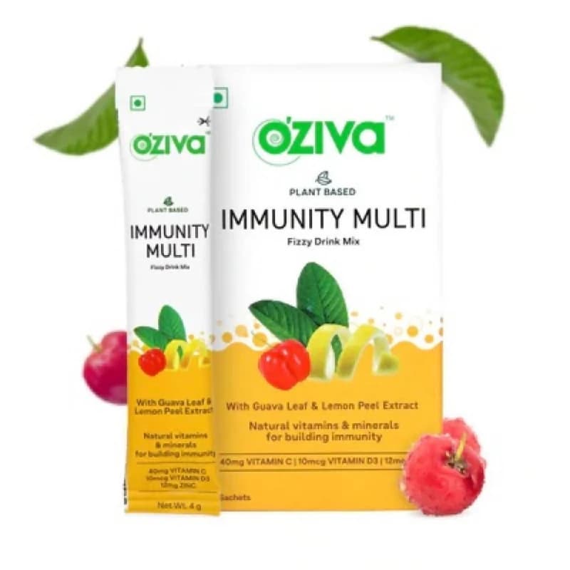 24 G Oziva Plant Based Immunity Multivitamins Fizzy Drink Mix 4G ShopIndianProductsa
