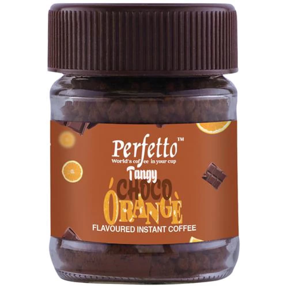 25 G Jar Perfetto Flavoured Instant Coffee Tangy Choco Orange ShopIndianProductsa