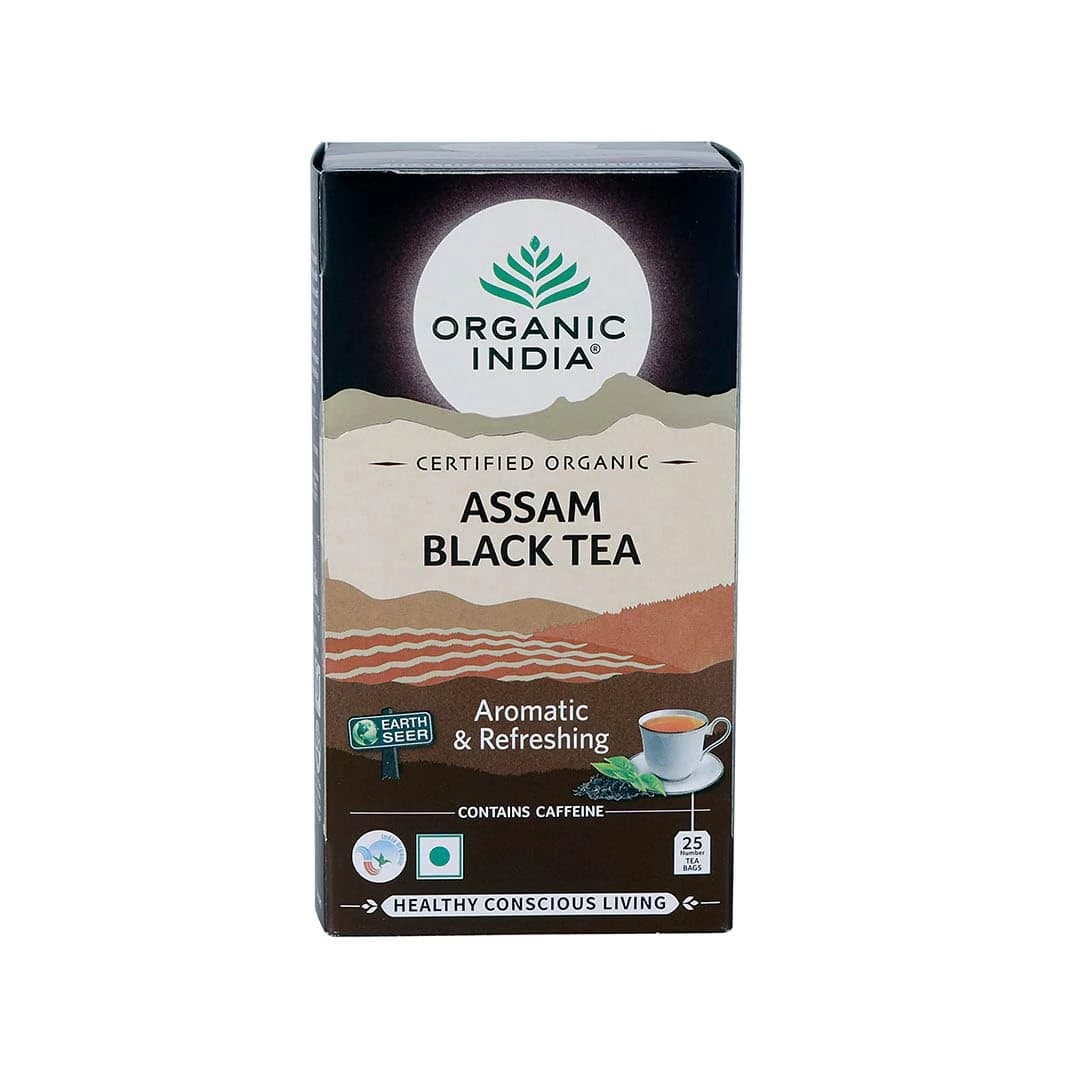 25 Sachets Organic India Assam Black Tea ShopIndianProductsa