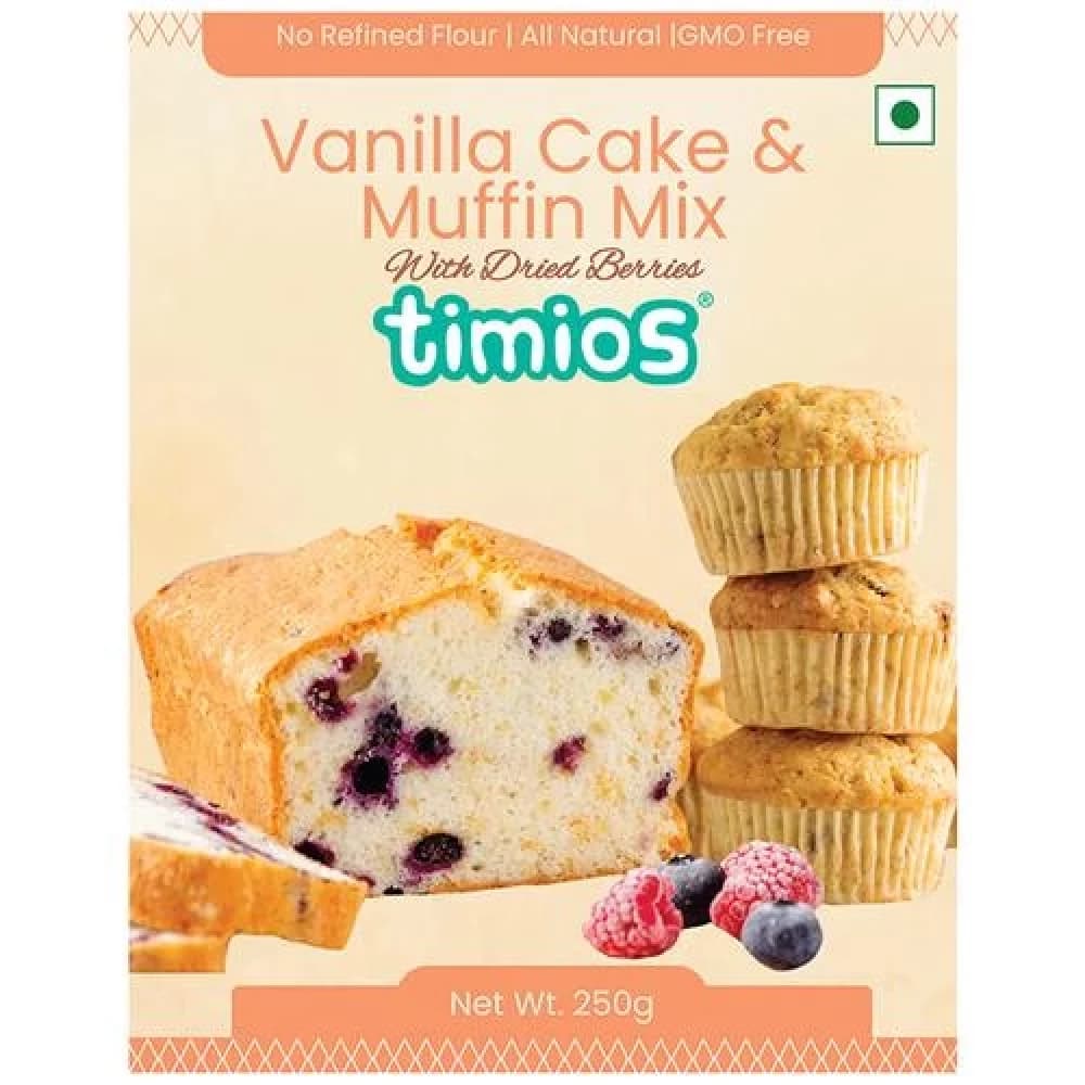 250 G Box Timios Vanilla Cake Muffin Mix Made With Multigrain ShopIndianProductsa