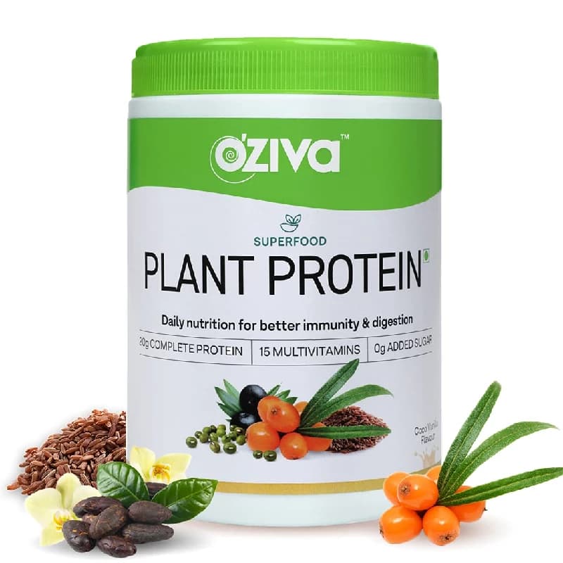 250 G Oziva Superfood Plant Protein Powder For Men Women Coco Vanilla ShopIndianProductsa