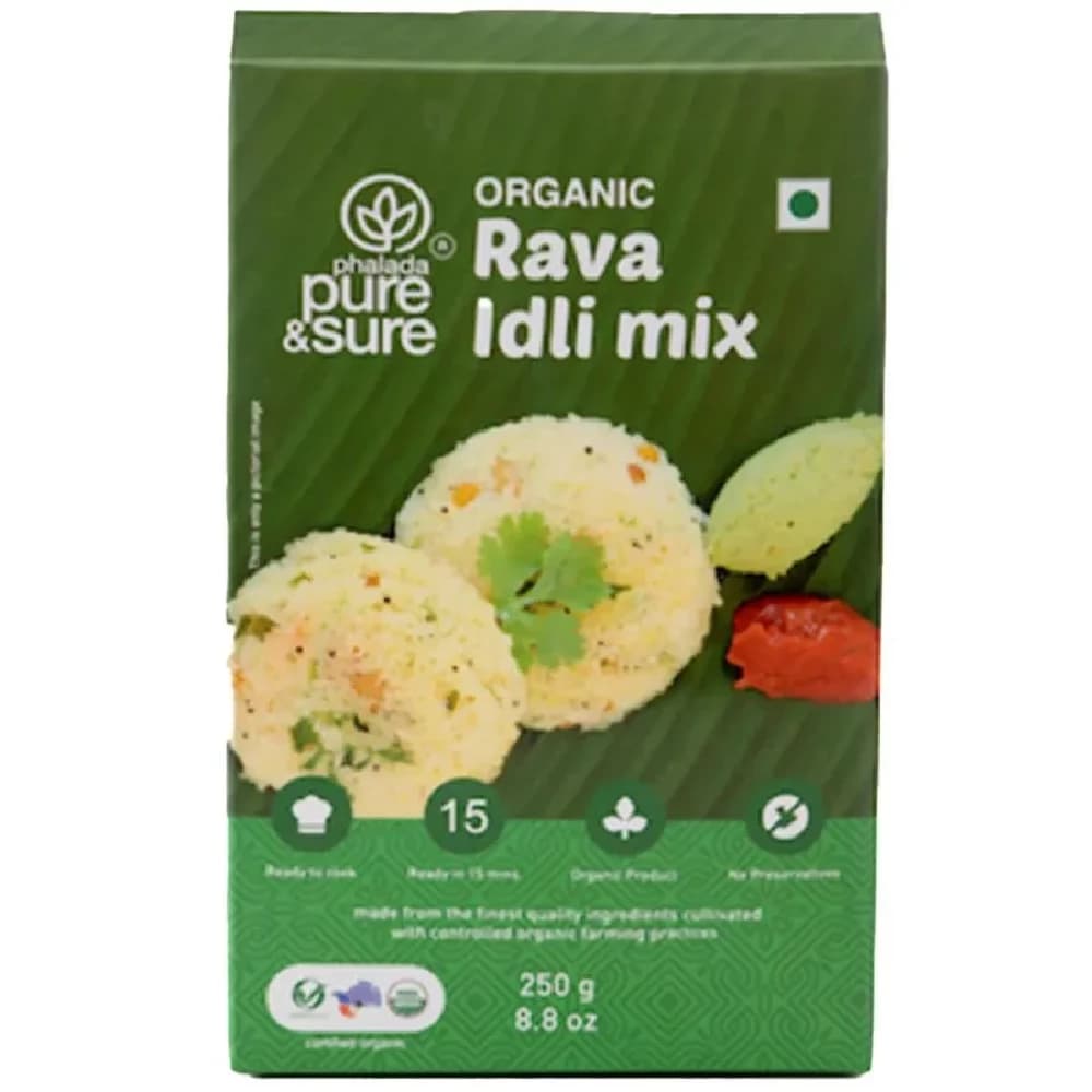 250 G Pouch Phalada Pure Sure Organic Rava Idli Mix ShopIndianProductsa
