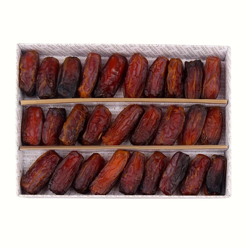 Ambrosia Delicatessen Seedless Safawi Dates from Saudi Arabia — 250 g