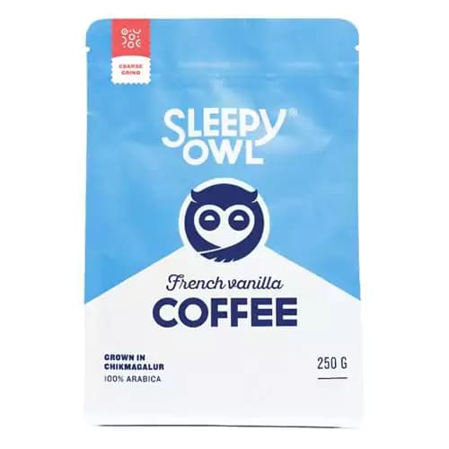 250 G Sleepy Owl Coffee French Vanilla ShopIndianProductsa