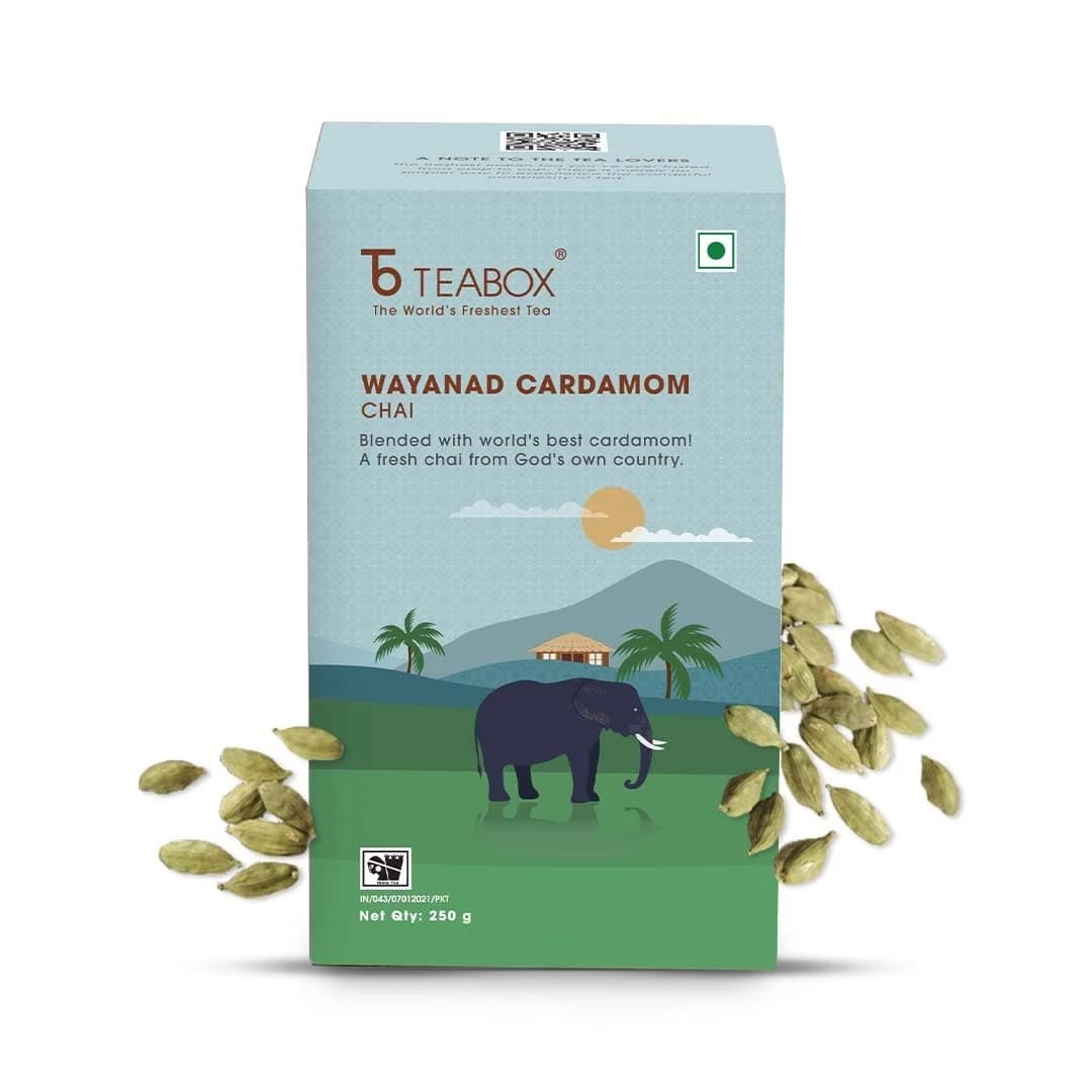 250 G Teabox Wayanad Cardamom Chai ShopIndianProductsa