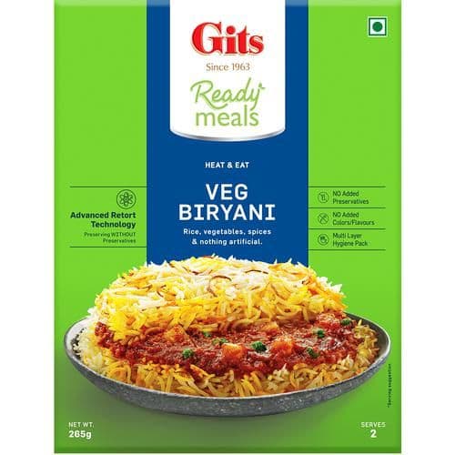 265 G Carton Gits Ready To Eat Veg Biryani ShopIndianProductsa