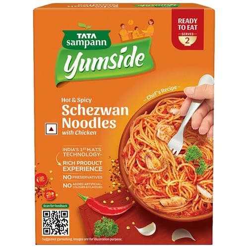 285 G Tata Sampann Yumside Schezwan Noodles With Chicken Hot Spicy Ready To Eat Meal Serves 2 ShopIndianProductsa