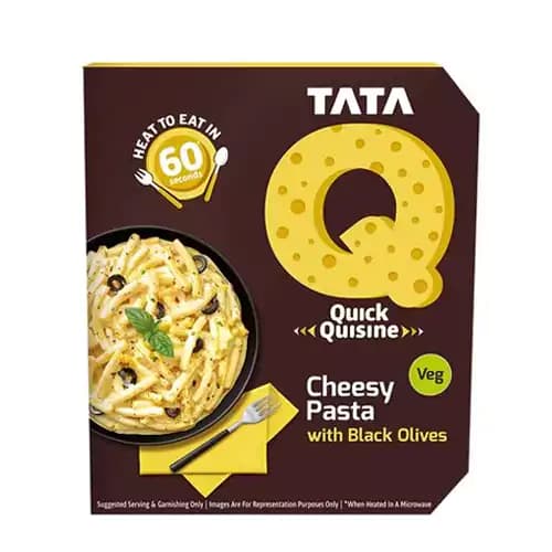 290 G Tata Q Ready To Eat Veg Cheesy Pasta With Black Olives High Quality Ingredients ShopIndianProductsa