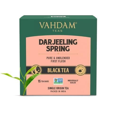 30 G 15 Bags X 2 G Each Vahdam Darjeeling Spring First Flush Black Tea ShopIndianProductsa