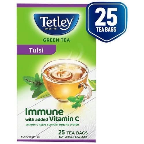 30 G 25 Bags X 12 G Each Tetley Green Tea Immune Tulsi ShopIndianProductsa