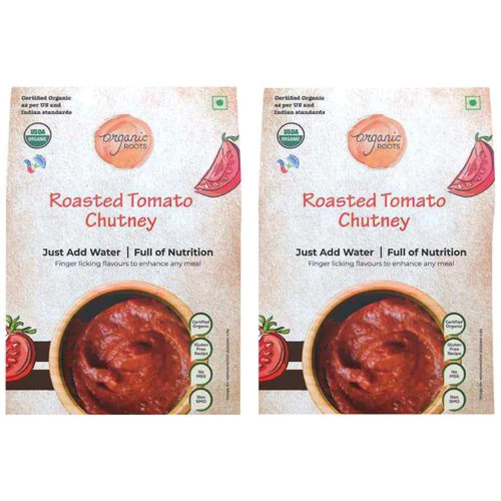 30 G Pack Of 2 Organic Roots Roasted Tomato Chutney Traditional Flavours ShopIndianProductsa