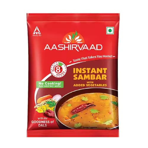 30 G Pouch Aashirvaad Instant Sambhar With Added Vegetables No Cooking Just Add Hot Water ShopIndianProductsa