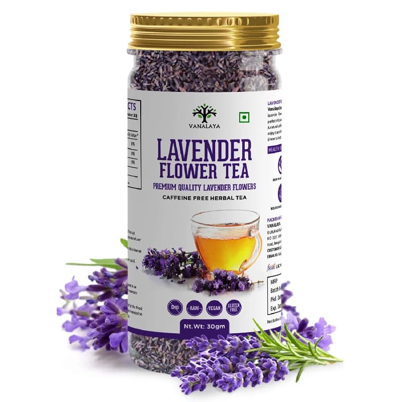 30 G Vanalaya Organic Lavender Flower Tea ShopIndianProductsa