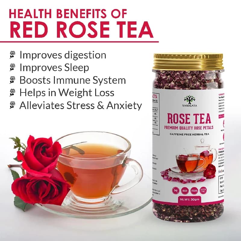 30 G Vanalaya Rose Tea For Glowing Skin ShopIndianProductsa