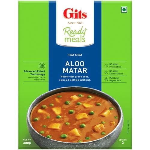300 G Carton Gits Ready Meals Aloo Matar ShopIndianProductsa