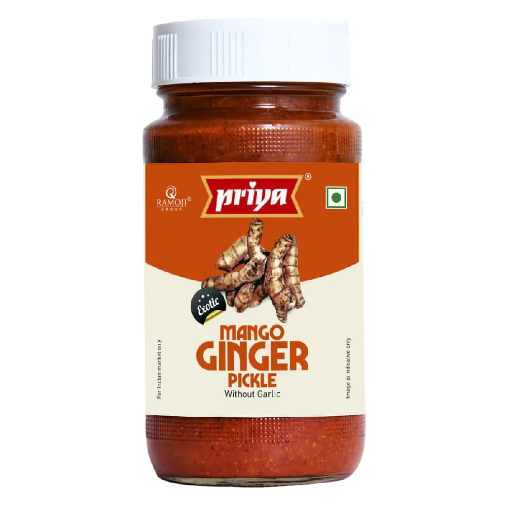 300 G Priaya Mango Ginger Pickle Without Garlic ShopIndianProductsa