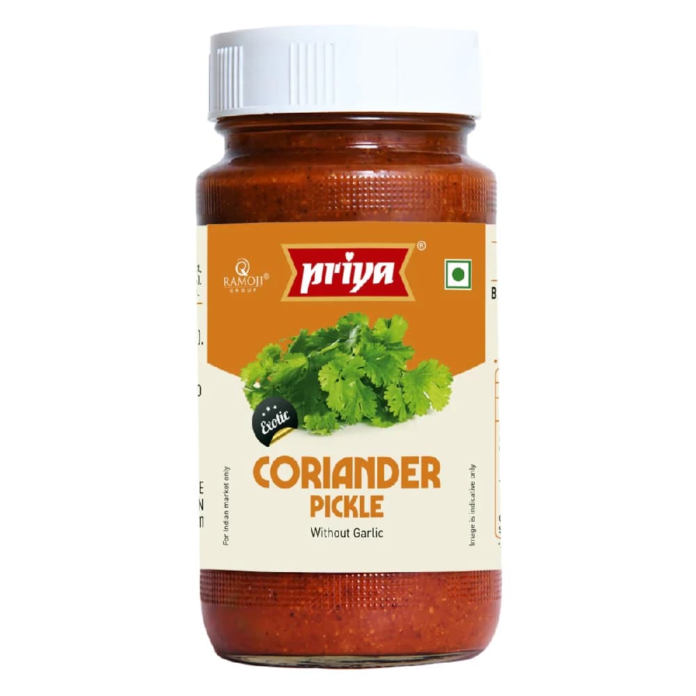 300 G Priya Coriander Pickle Without Garlic ShopIndianProductsa